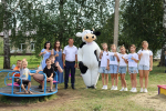 В селе Потодеево торжественно открыли новую детскую  площадку